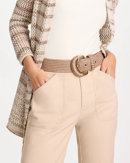 Chico's Special Offer - Satin Stretch Metal Belt Taupe