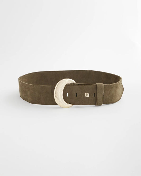 Chico's Featured - Green Faux Suede Sash Belt Green