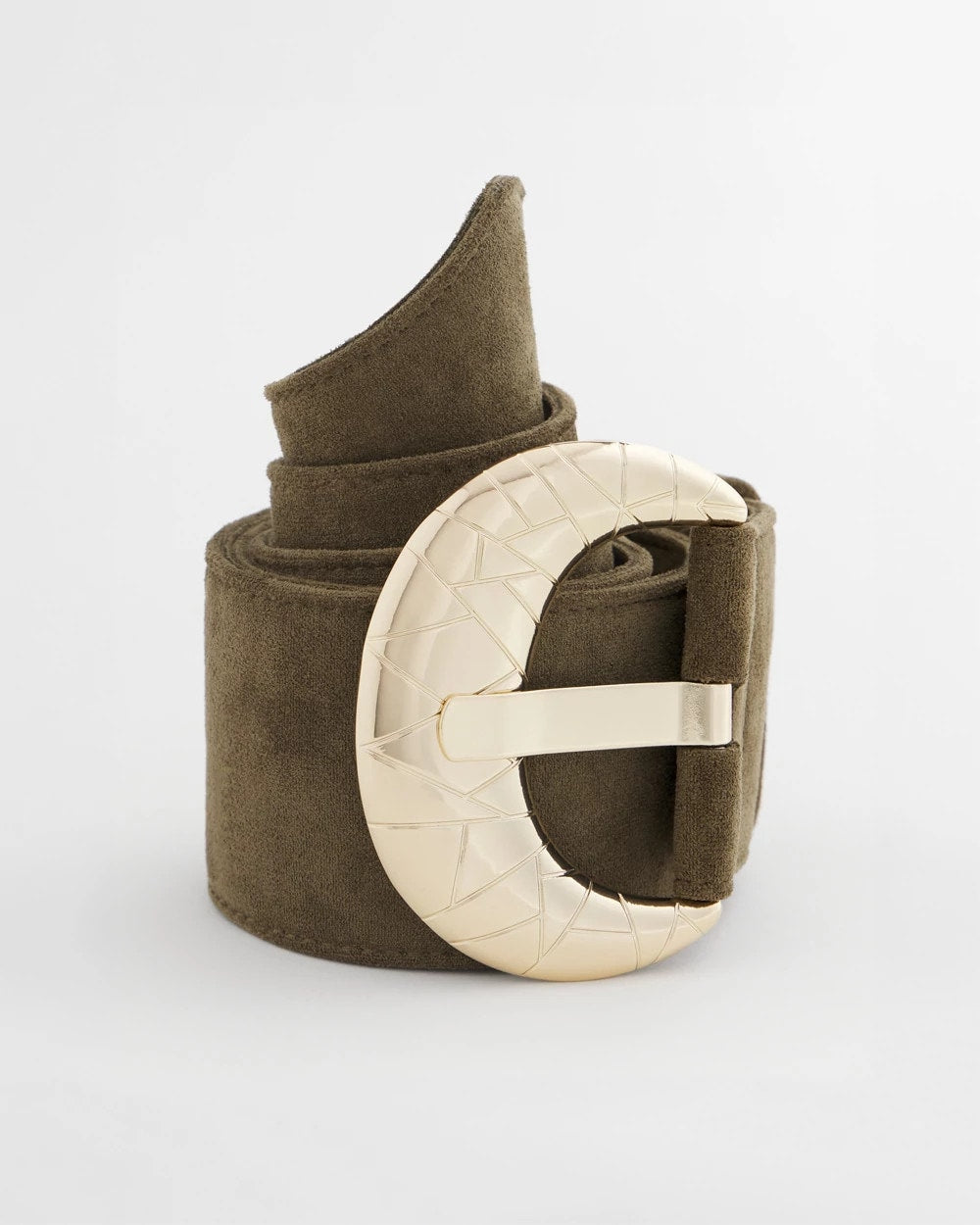 Chico's Featured - Green Faux Suede Sash Belt Green