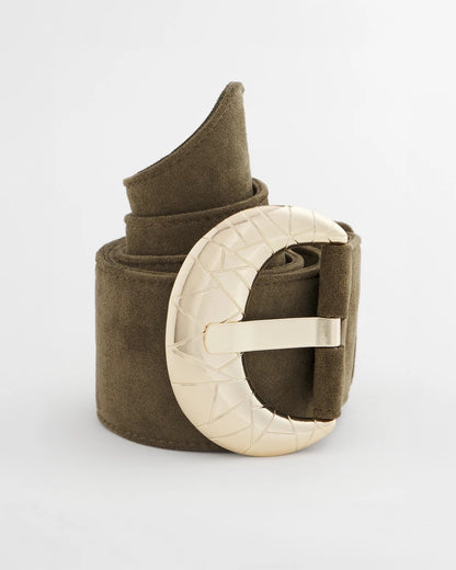 Chico's Featured - Green Faux Suede Sash Belt Green