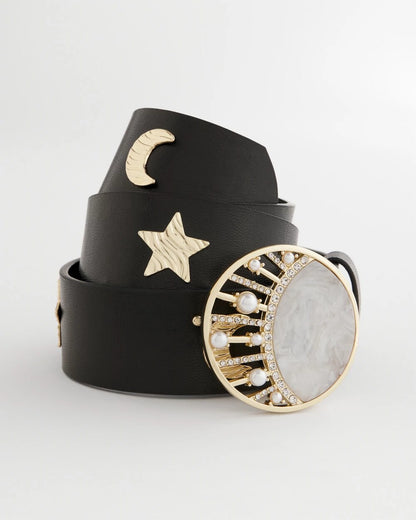 Chico's Customer Favorite - Moon & Stars Trouser Belt Black