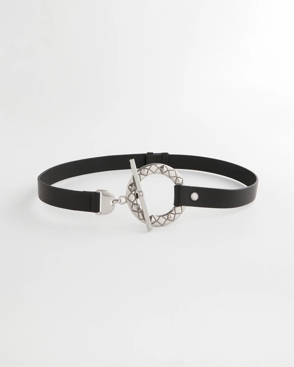Chico's Trusted - Silver Toggle Trouser Belt Black/Silver