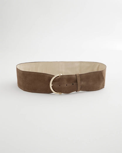 Chico's Classic - Suede Pull Through Sash Belt Topaz Smoke