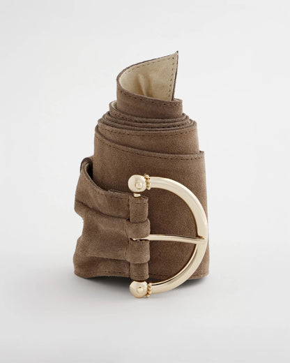Chico's Classic - Suede Pull Through Sash Belt Topaz Smoke