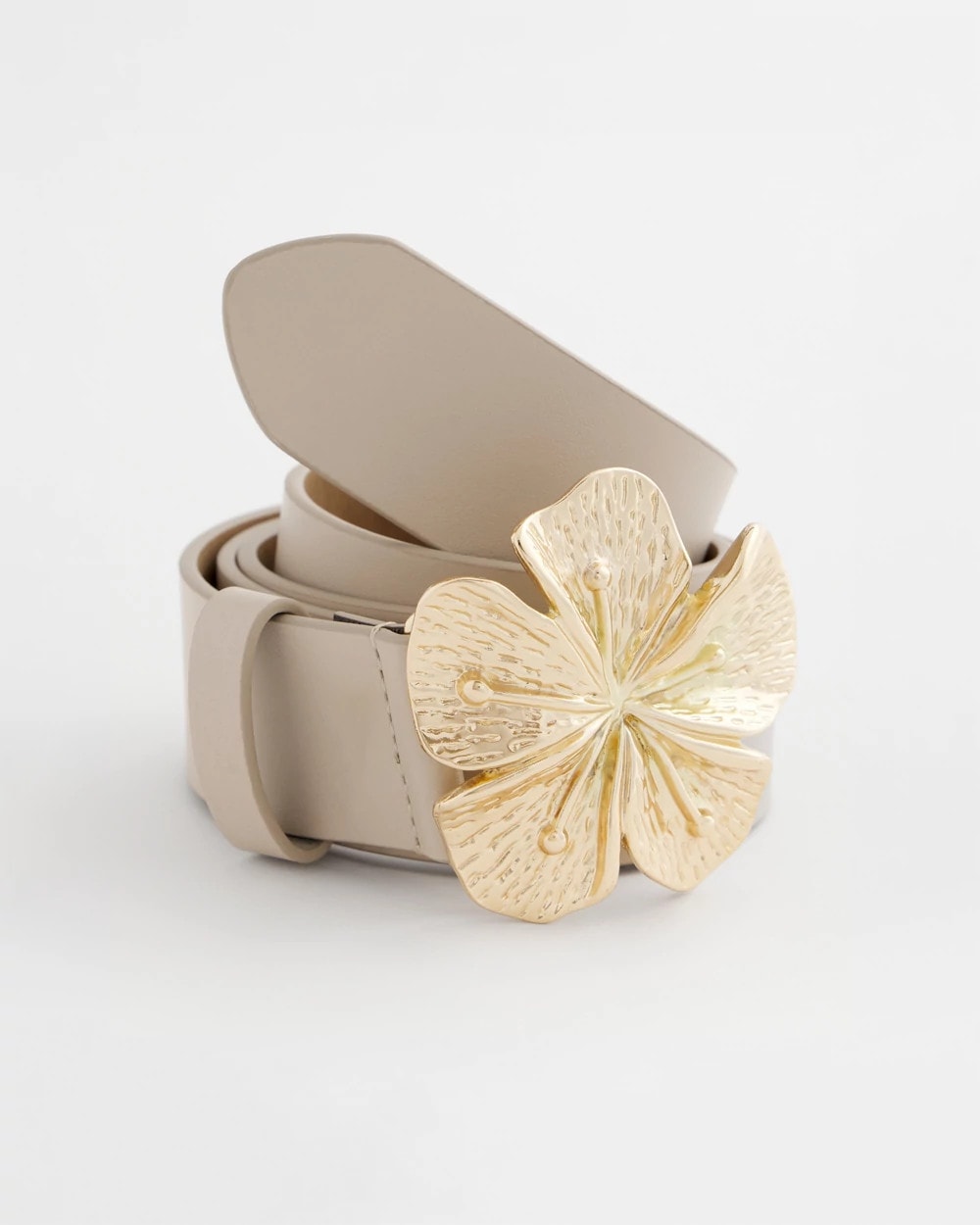 Chico's Quality - Floral Buckle Trouser Belt Neutral