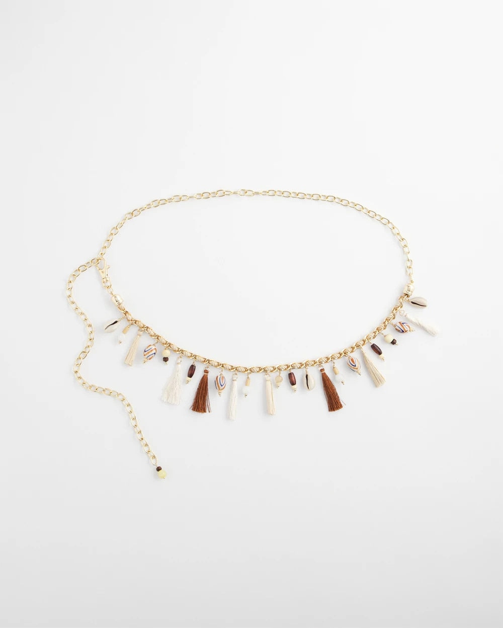 Chico's Recommended - Novelty Beaded Chain Belt Natural