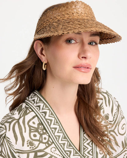 Chico's Sale - Chico's x Romi Santorini Visor Hat Brown