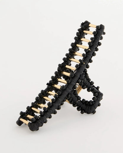 Chico's Top Pick - Black Raffia Hair Clip Black
