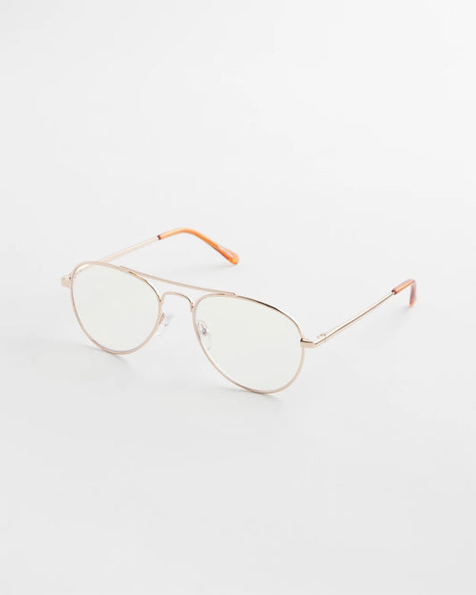 Chico's Signature - Metal Aviator Readers Gold