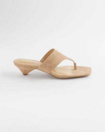 Chico's Premium - Julia Suede Kitten Heel Light Tan
