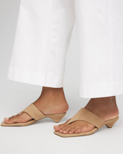 Chico's Premium - Julia Suede Kitten Heel Light Tan