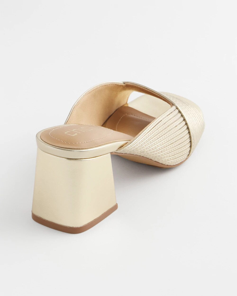 Chico's Recommended - Vinia Metallic Rope Block Heels Gold