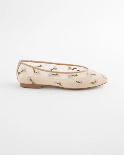 Chico's Latest - Orchid Embroidered Ballet Flats Natural