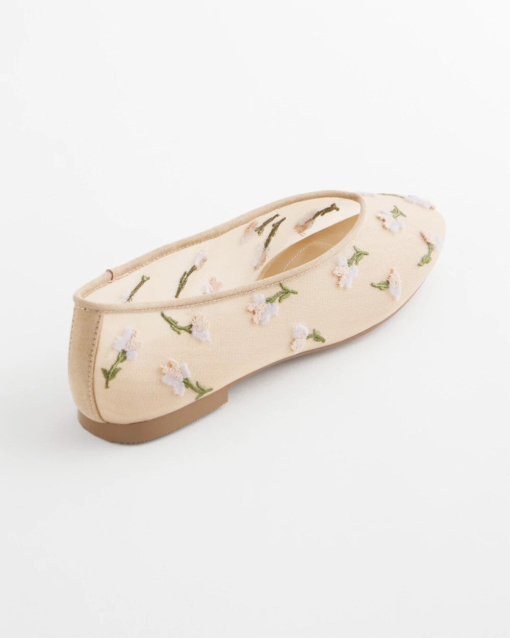 Chico's Latest - Orchid Embroidered Ballet Flats Natural