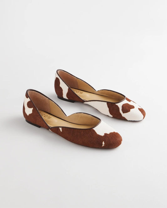 Chico's Trusted - Sophie Pony Haircalf Leather Flats Neutral
