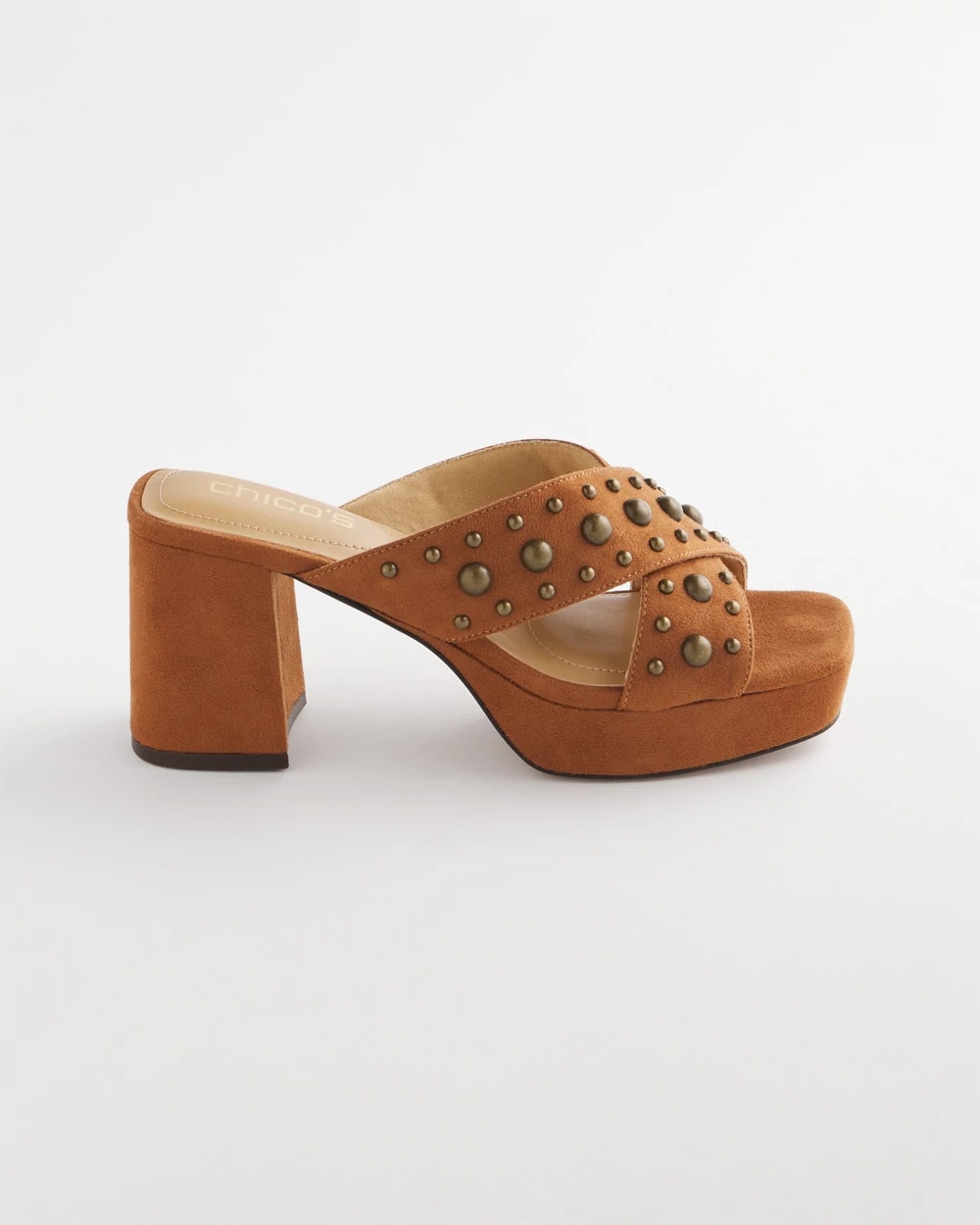 Chico's Hot Sale - Vale Western Suede Block Heels Cognac