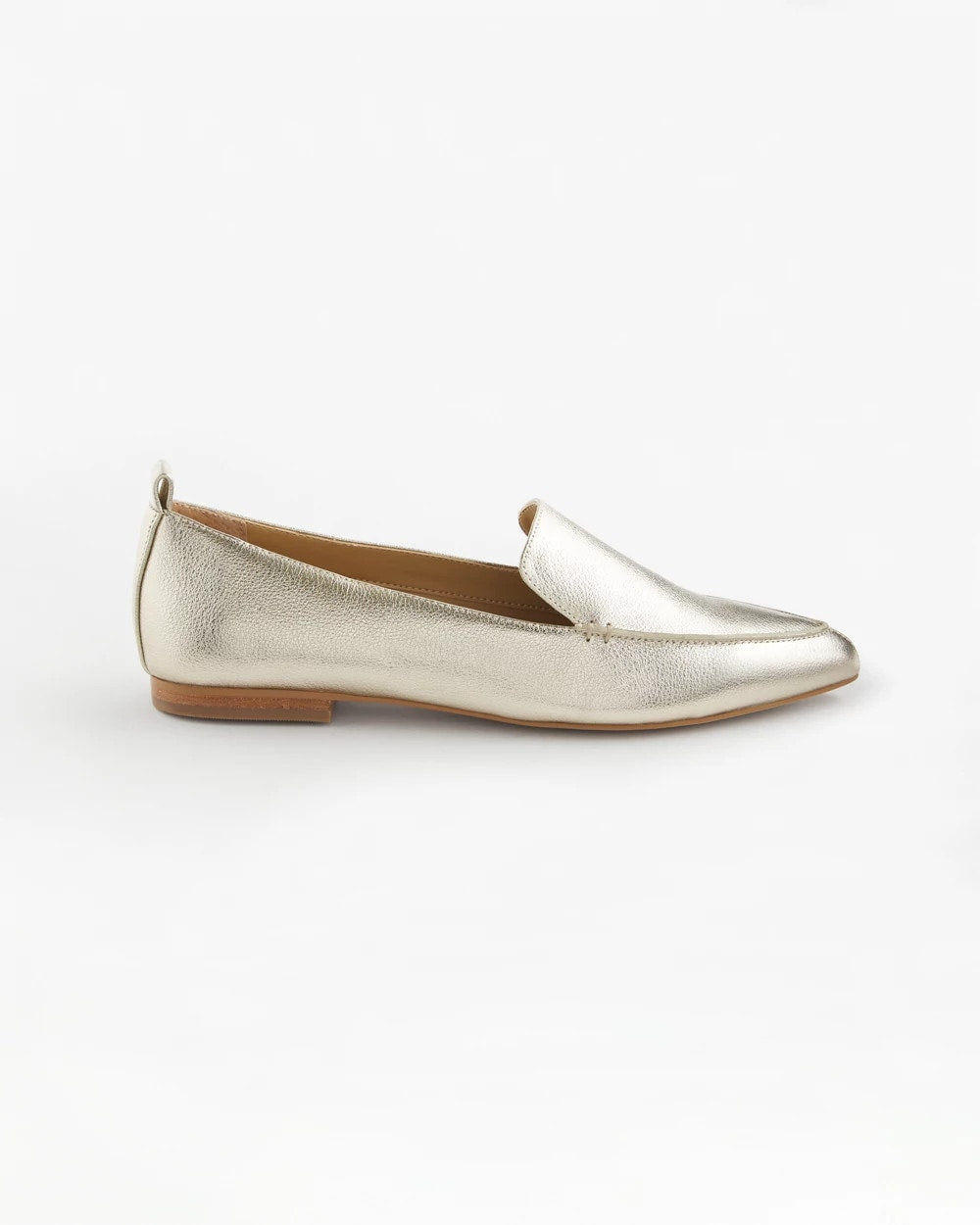 Chico's Great Value - Gold Metallic Leather Loafer Gold