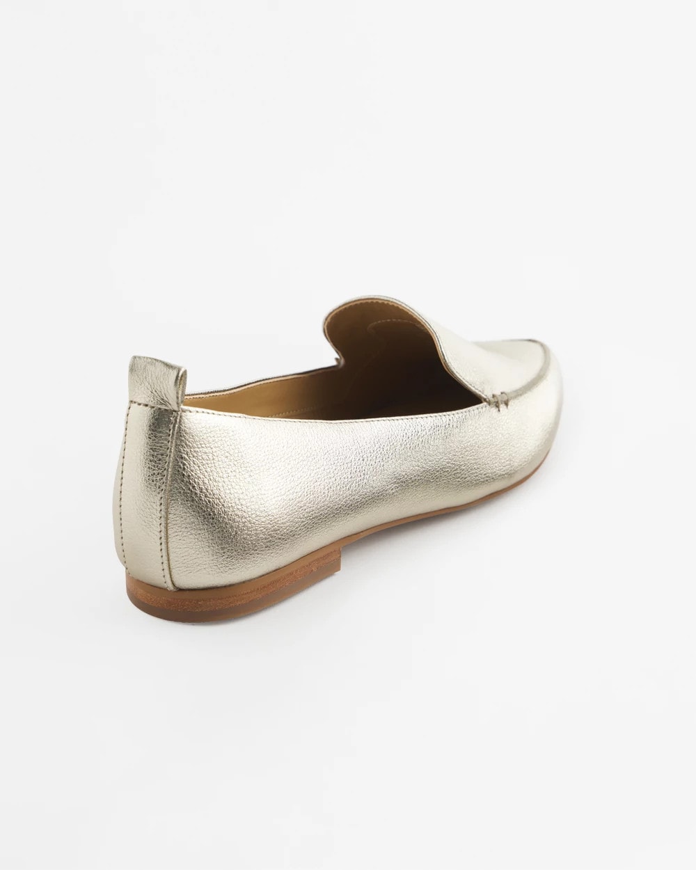 Chico's Great Value - Gold Metallic Leather Loafer Gold
