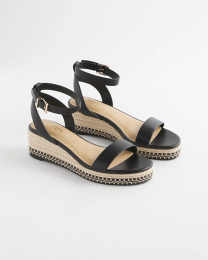 Chico's Premium - Brielle Espadrille Wedge Sandals Black