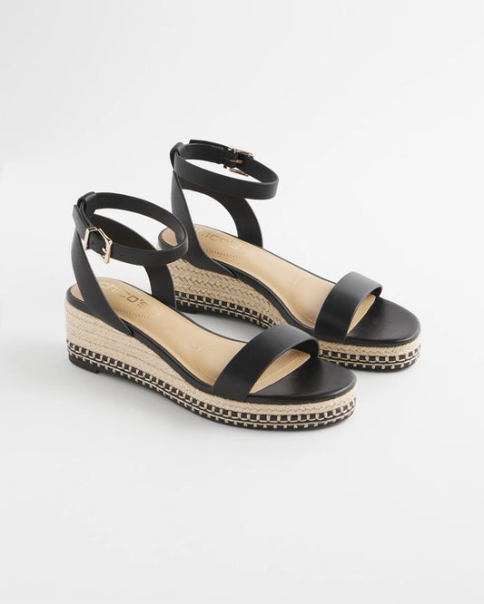 Chico's Premium - Brielle Espadrille Wedge Sandals Black