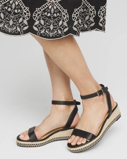 Chico's Premium - Brielle Espadrille Wedge Sandals Black