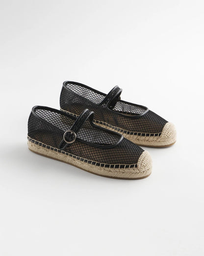 Chico's Exclusive - Eliana Mesh Mary Jane Espadrille Black