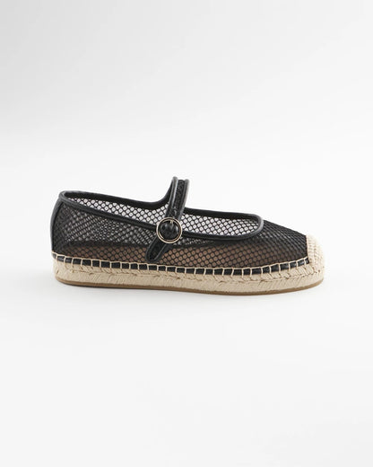 Chico's Exclusive - Eliana Mesh Mary Jane Espadrille Black