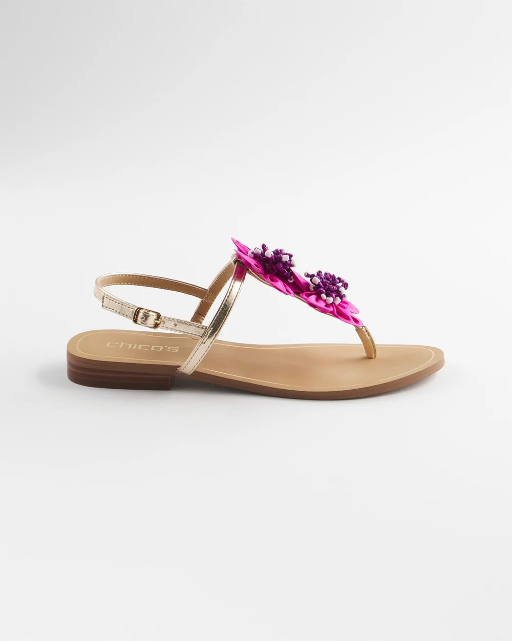 Chico's New - Sunset Flower Sandal Pink