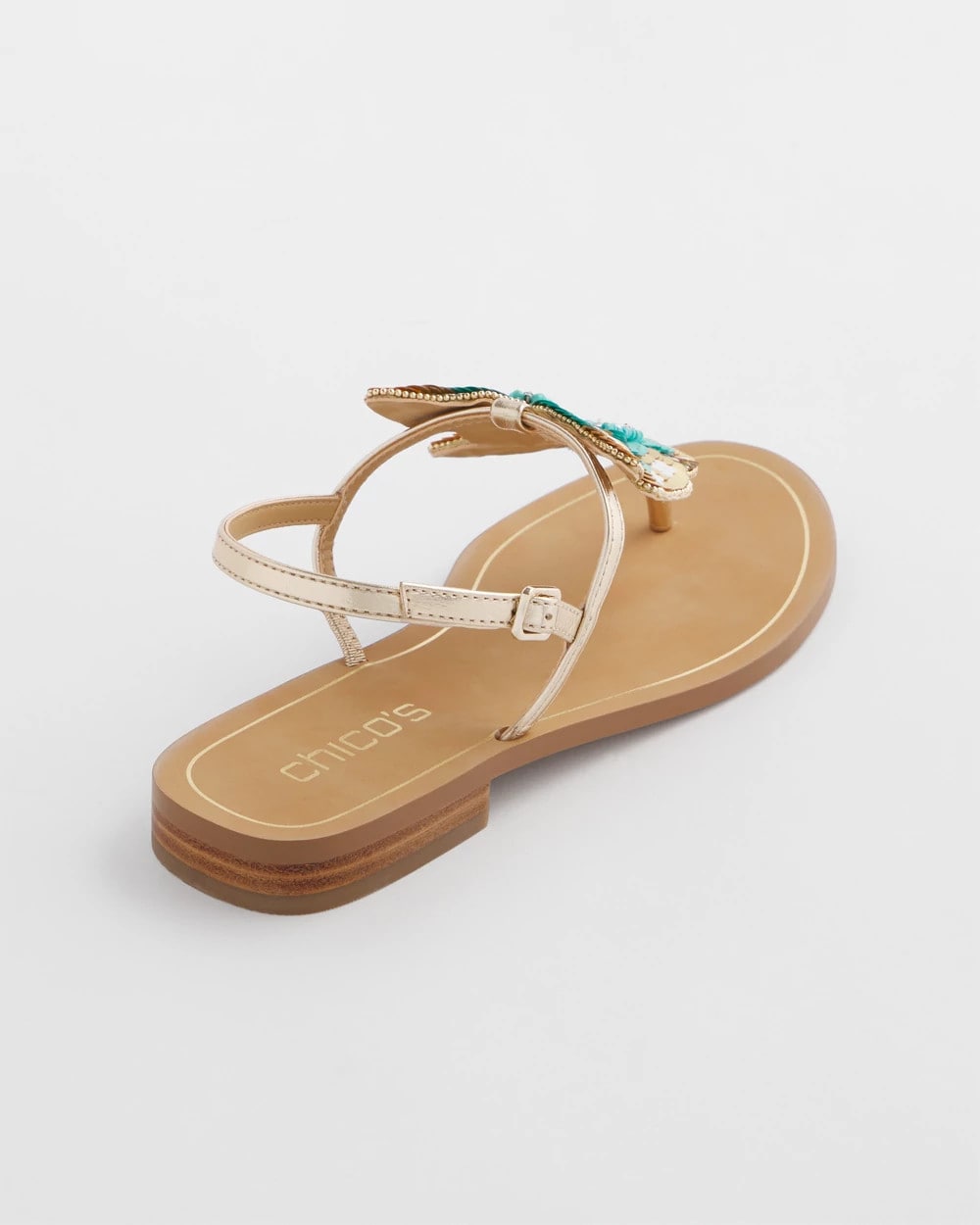 Chico's Featured - Butterfly T-Strap Sandal Metallic Multi