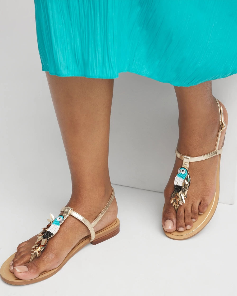 Chico's Best Seller - Beach Parrot T-Strap Sandals Multi
