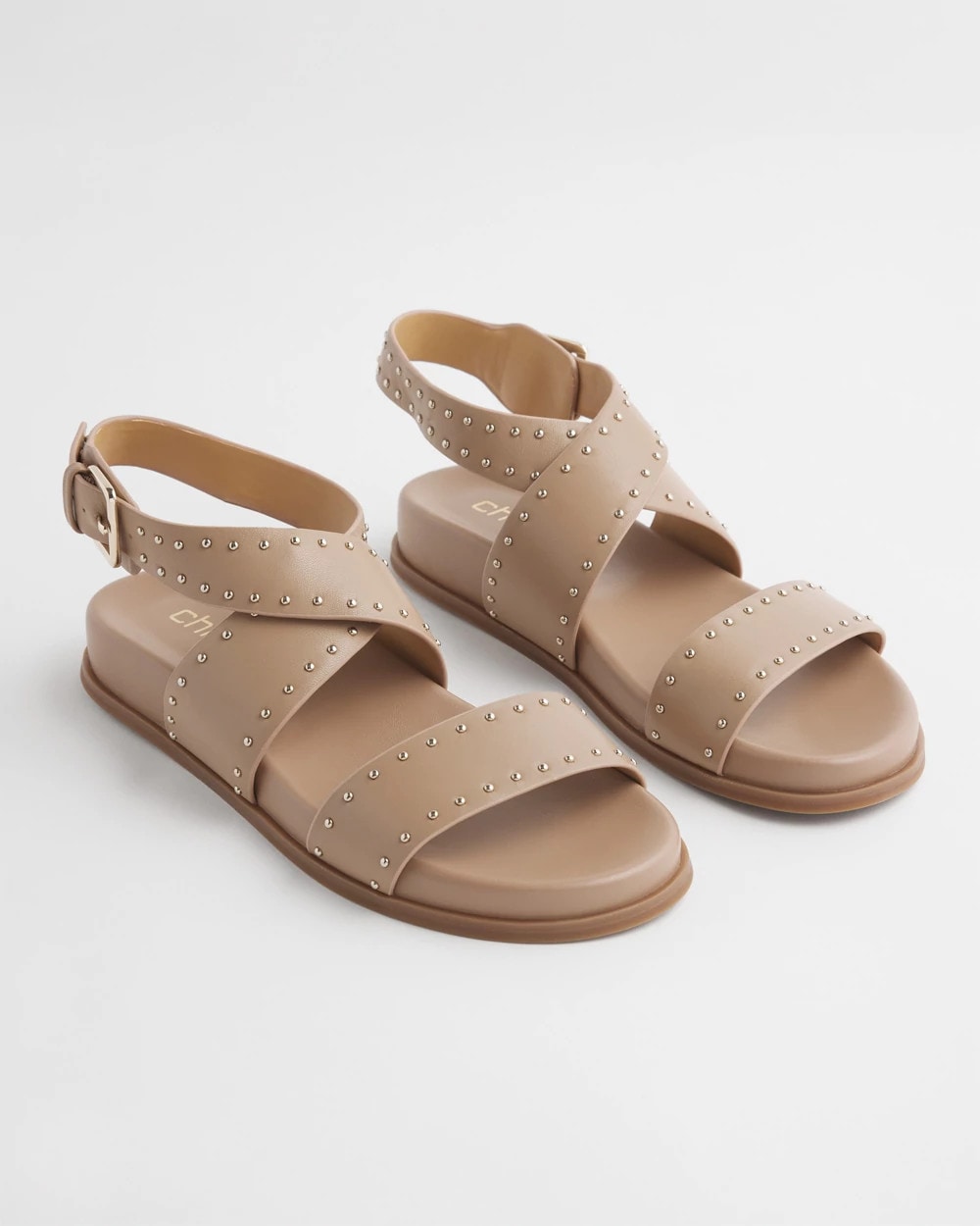 Chico's Signature - Tan Leather Sandals Dark Natural