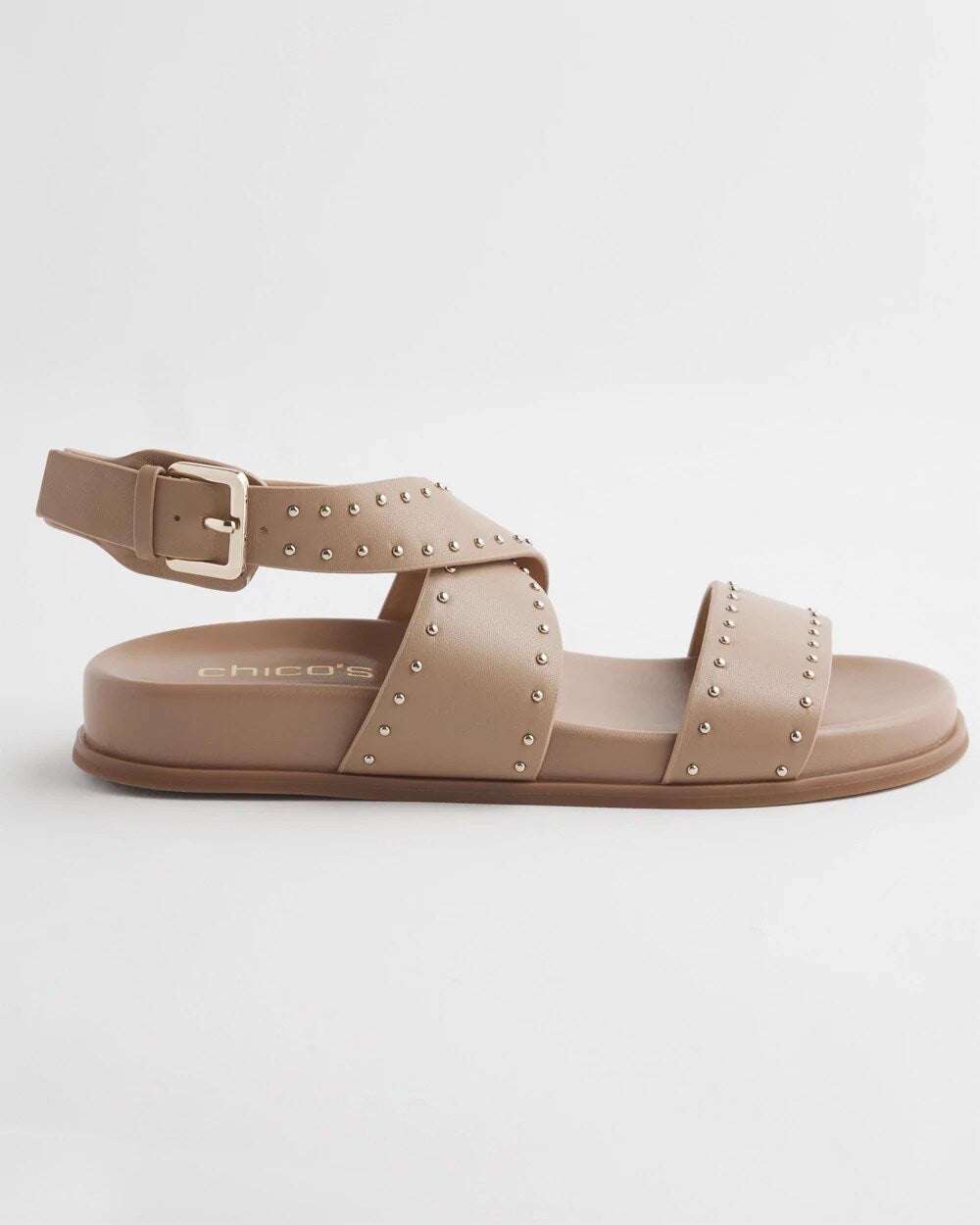 Chico's Signature - Tan Leather Sandals Dark Natural
