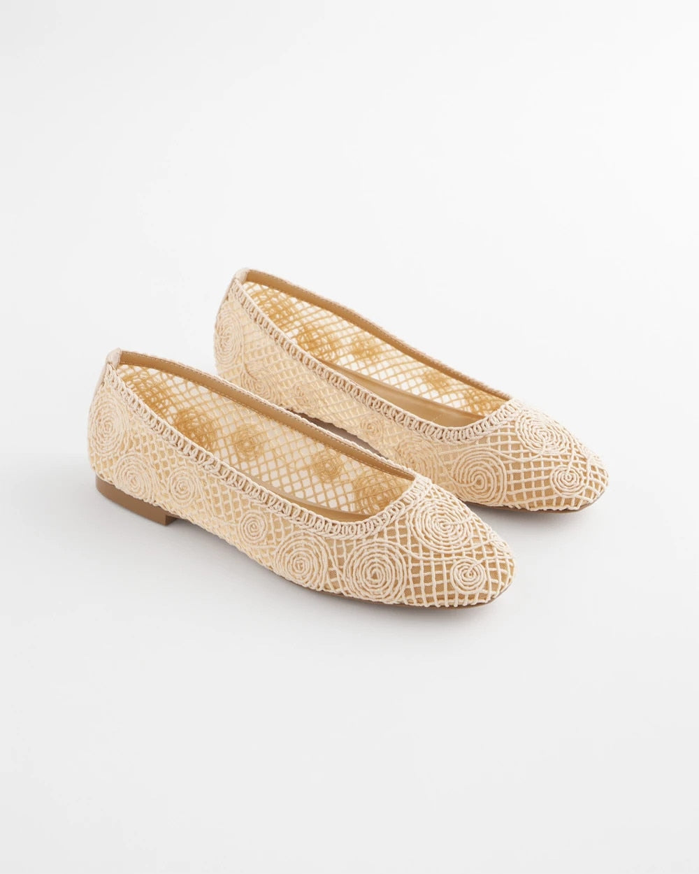Chico's Popular - Cora Raffia Flats Natural
