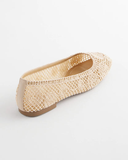 Chico's Popular - Cora Raffia Flats Natural