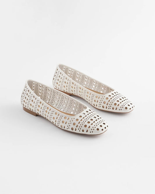 Chico's Deals - Cutout Ballet Flats Alabaster
