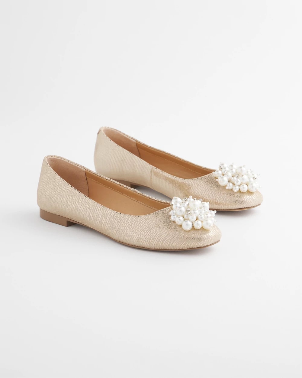 Chico's Everyday - Olympia Pearl Ballet Flats Gold