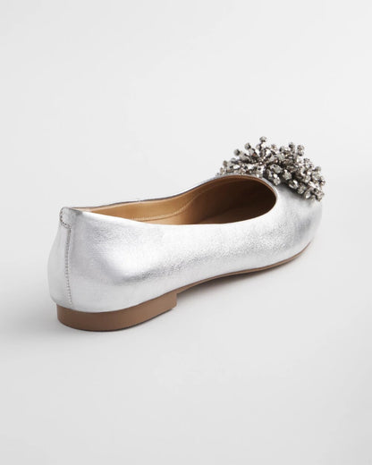 Chico's Essential - Omega Beaded Ballet Flats Metallic