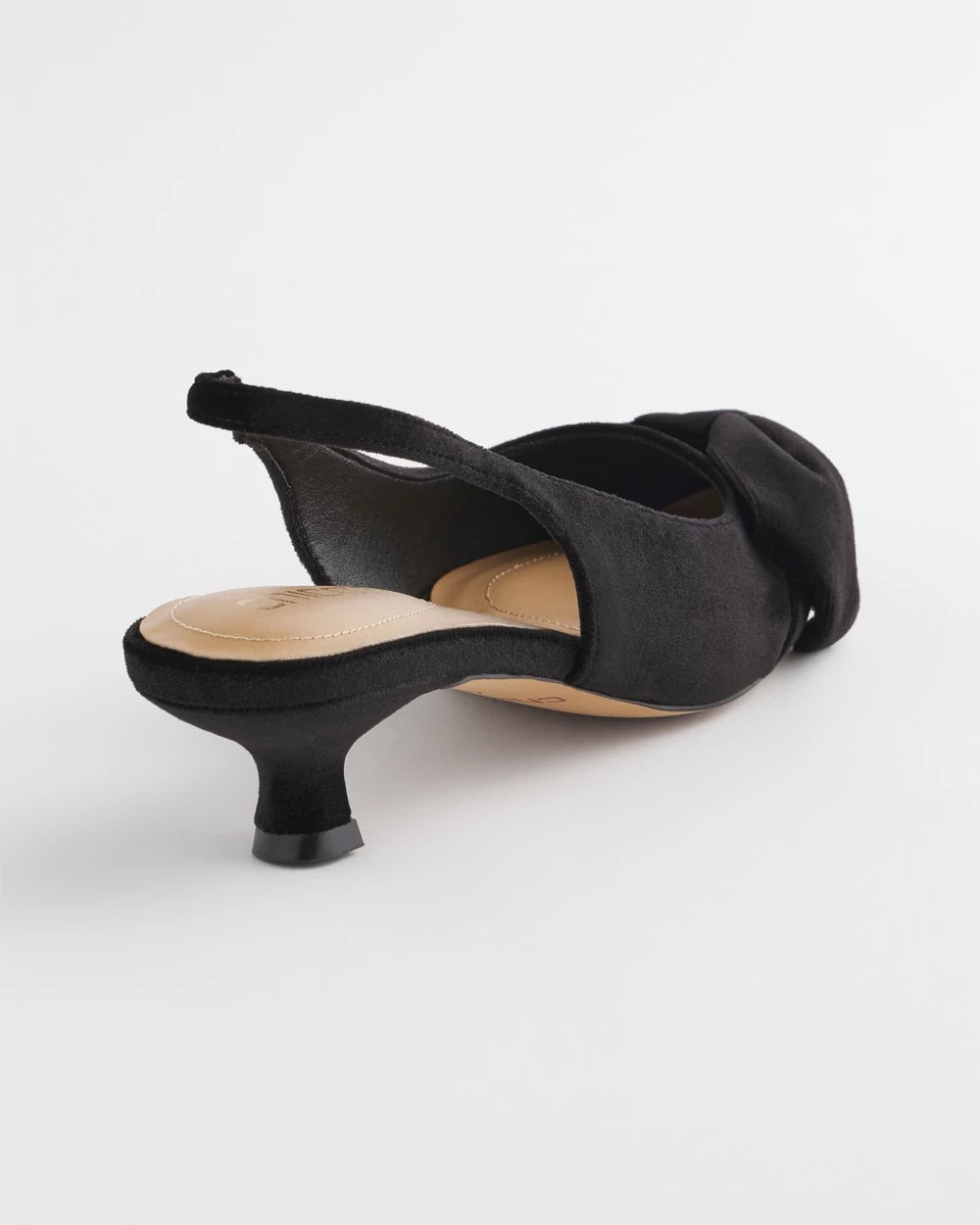 Chico's Trending - Charm Velvet Bow Kitten Heels Black