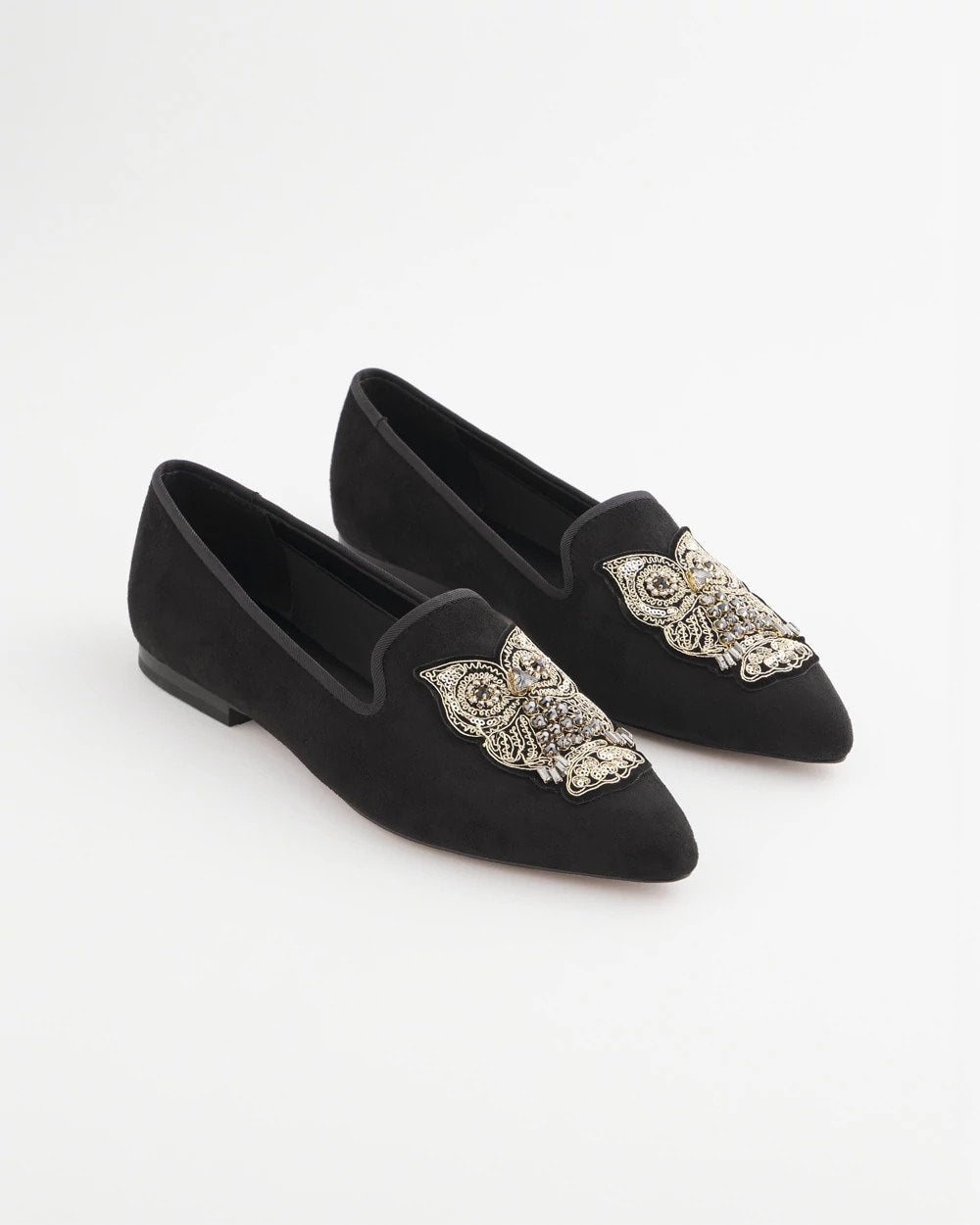 Chico's Recommended - Black Microsuede Loafers Black