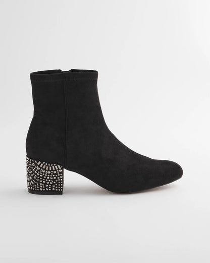 Chico's Premium - Embellished Destiny Art Deco Boot Heels Black