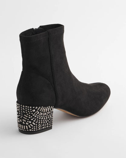 Chico's Premium - Embellished Destiny Art Deco Boot Heels Black