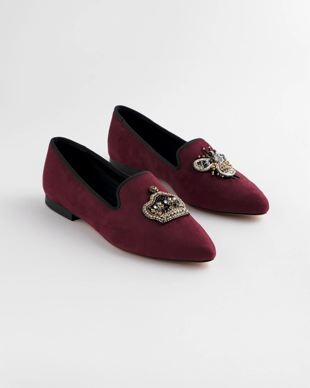 Chico's Great Value - Grace Queen Bee Slip-On Loafers Blackened Burgundy