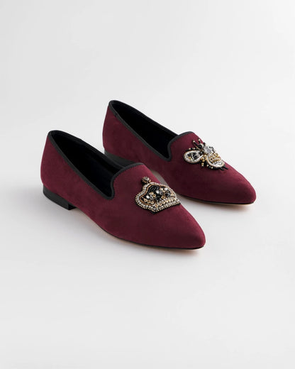 Chico's Great Value - Grace Queen Bee Slip-On Loafers Blackened Burgundy