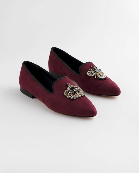 Chico's Great Value - Grace Queen Bee Slip-On Loafers Blackened Burgundy
