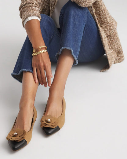 Chico's Featured - Microsuede Ballet Flats Caramel Apple