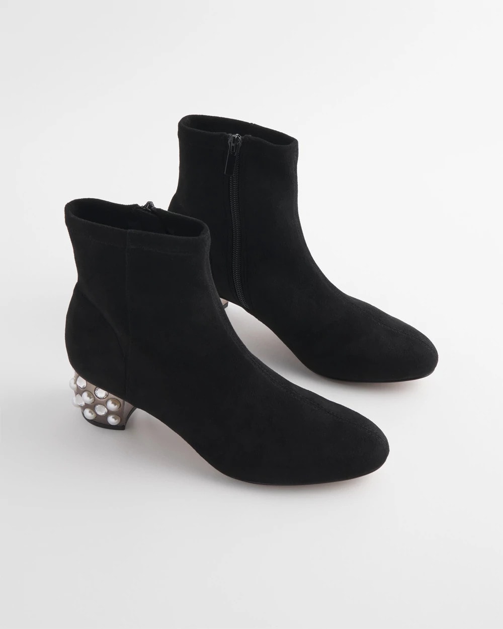 Chico's Customer Favorite - Danika Embellished Vegan Suede Boots Black