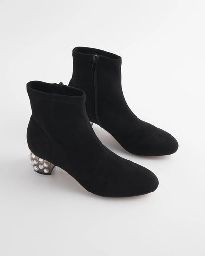 Chico's Customer Favorite - Danika Embellished Vegan Suede Boots Black