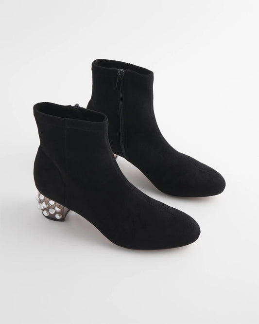 Chico's Customer Favorite - Danika Embellished Vegan Suede Boots Black