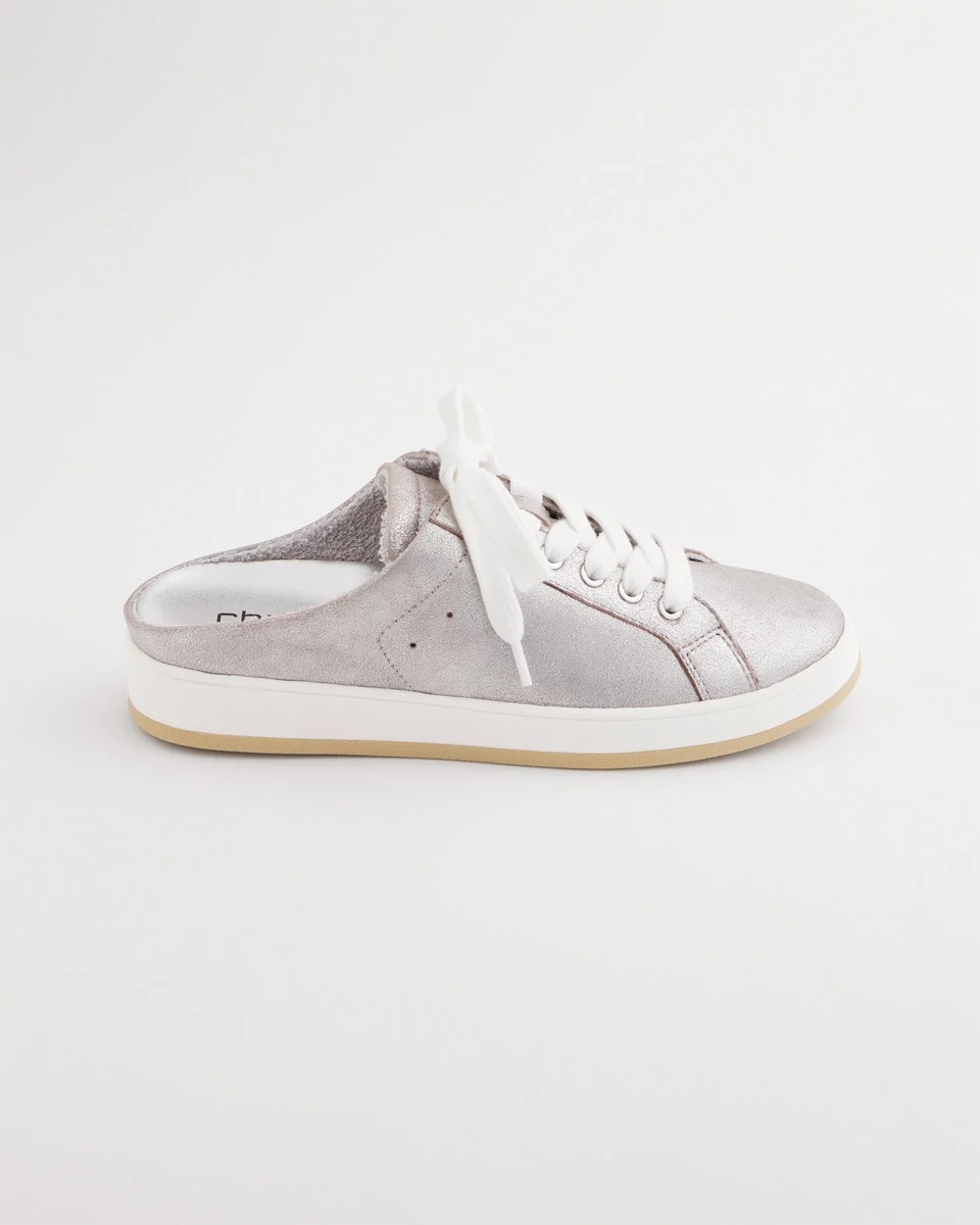 Chico's Best Seller - Metallic Snap Slip-On Sneakers Metallic Silver