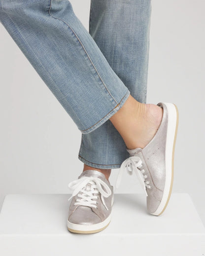 Chico's Best Seller - Metallic Snap Slip-On Sneakers Metallic Silver